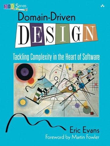 The book cover of "Domain-Driven Design: Tackling Complexity in the Heart of Software"