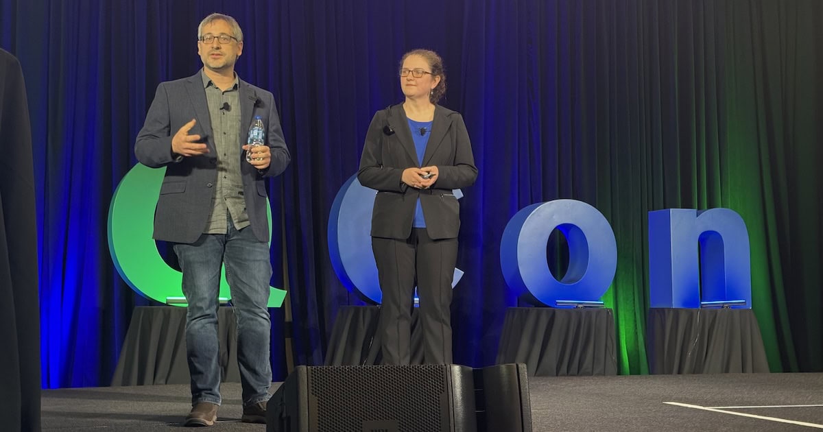 A picture of the presenters at QCon